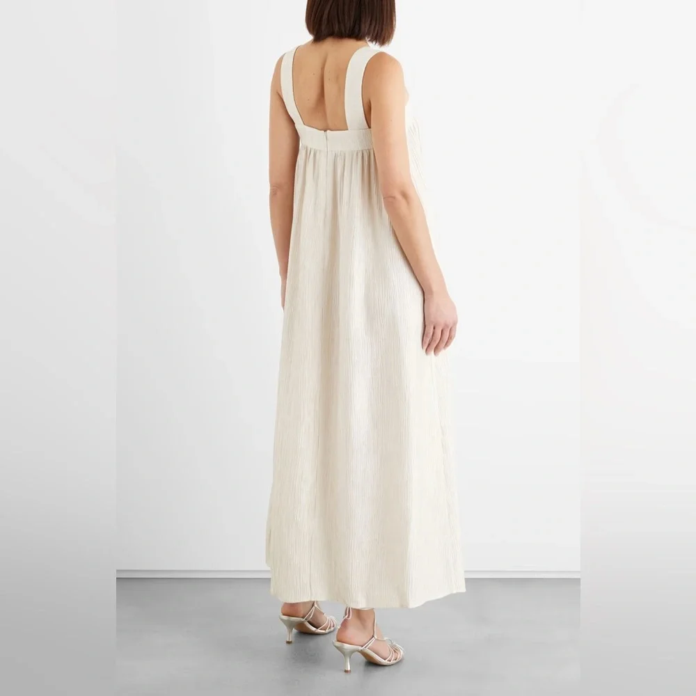 IRIS & INK Celeste crinkled-satin midi dress - Picture 2 of 4